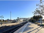 Platform shot of Martinez Station w/o a train